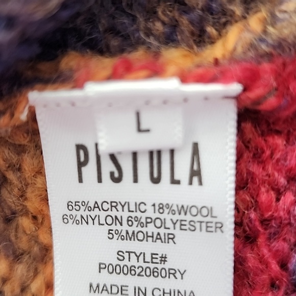 NWT Pistola Large merlot academia stripe sweater - Picture 7 of 7